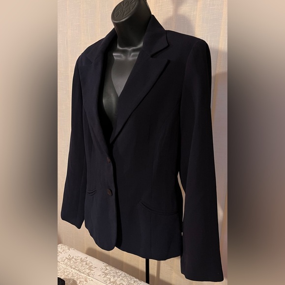 NWT! Rena Rowan Dark Navy Blue 2-Button Women’s Blazer Jacket SIZE 10 - Picture 4 of 12